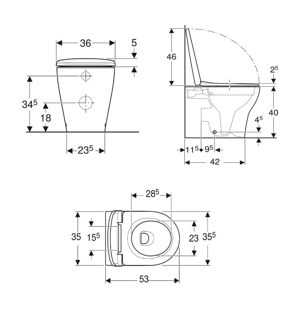 Ensemble WC et bidet suspendus Selnova Premium Geberit