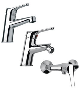 SET MISCELATORI PAINI BIOS LAVABO BIDET E DOCCIA ESTERNO CROMATO