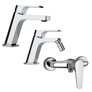 SET MISCELATORI PAINI ATACAMA LAVABO BIDET E DOCCIA ESTERNO CROMATO