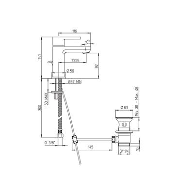 Set miscelatori paini arena lavabo e bidet cromato