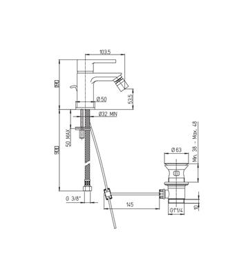 Set miscelatori paini arena lavabo e bidet cromato