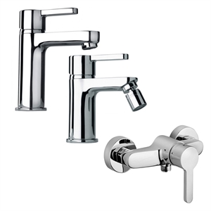 SET MISCELATORI PAINI ARENA LAVABO BIDET E DOCCIA ESTERNO CROMATO