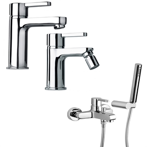 SET MISCELATORI PAINI ARENA LAVABO BIDET E VASCA ESTERNO CROMATO