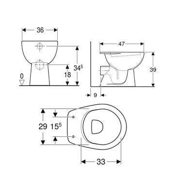 VENDITA COPPIA SANITARI VASO BIDET E COPRIVASO UNIVERSALE RALLENTATO GEBERIT COLIBRI SCARICO A PARETE