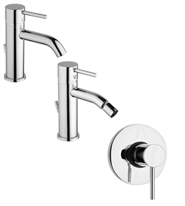 SET MISCELATORI PAINI COX LAVABO BIDET E DOCCIA INCASSO CROMATO