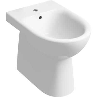 Coppia sanitari vaso bidet e coprivaso tradizionale geberit selnova pro a terra
