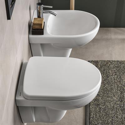 Coppia sanitari vaso bidet e coprivaso tradzionale geberit selnova pro sospesi