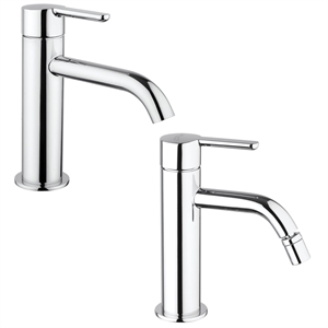 SET MISCELATORI PAINI NOVE LAVABO BIDET VASCA ESTERNO CROMATO