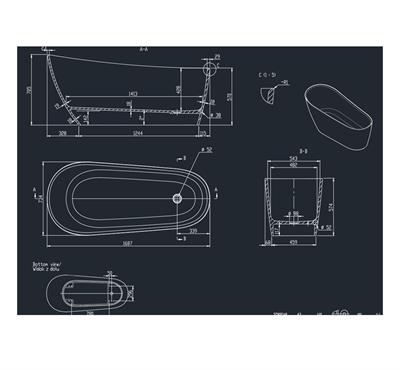 VENDITA VASCA DA BAGNO FREE STANDING VALERIA 169 PER 73 VIRGOLA  5 BIANCO LUCIDO