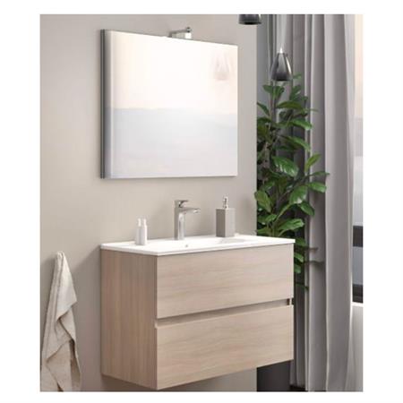 Mobile bagno sospeso savini due easy 80 cm rovere fumo