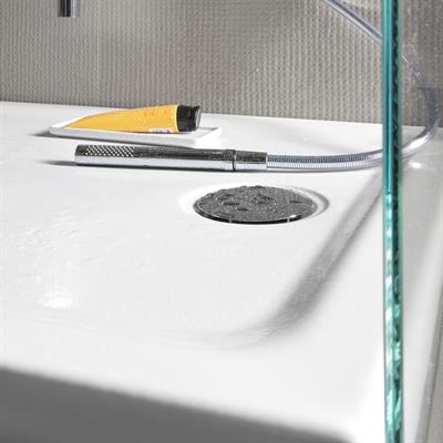 Piatto doccia geberit 45 rettangolare 80x100 in ceramica h 4,5 cm