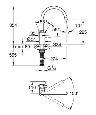 VENDITA MISCELATORE LAVELLO GROHE EUROSMART COSMOPOLITAN 32843002 CROMATO