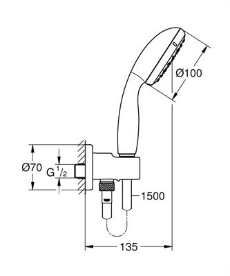 VENDITA SET DOCCIA GROHE TEMPESTA 100 A 2 GETTI CROMATO