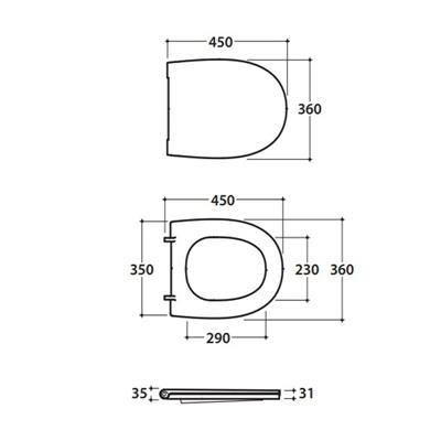 Coppia sanitari vaso bidet e coprivaso tradizionale globo 4all a terra 54x36 senzabrida