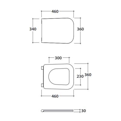 Coppia sanitari vaso bidet e coprivaso rallentato globo stone 52x36 a terra