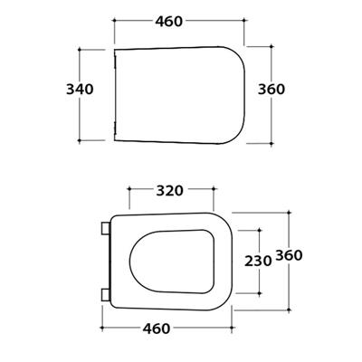 Coppia sanitari vaso bidet e coprivaso rallentato globo stone 52x36 sospesi