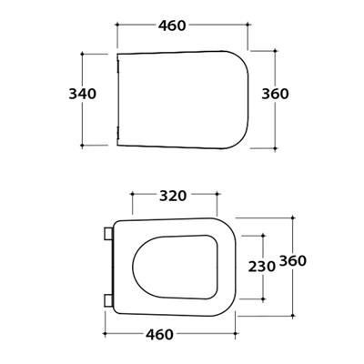 Coppia sanitari vaso bidet e coprivaso rallentato globo stone 56x36 sospesi