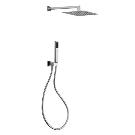 Set doccia paini quadro 53cr441qqp6 soffione e doccetta cromato