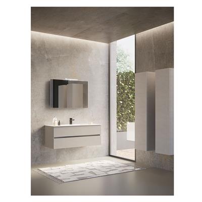 Mobile bagno sospeso web 80 cm grigio effetto cemento