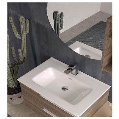 Mobile bagno sospeso web 80 cm grigio effetto cemento