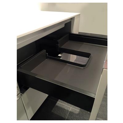 Mobile bagno sospeso web 80 cm grigio effetto cemento