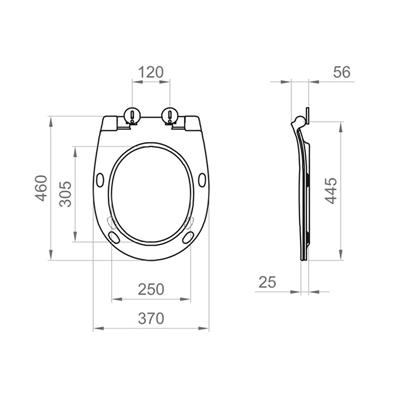 Coppia sanitari vaso bidet e coprivaso rallentato kite a terra senzabrida