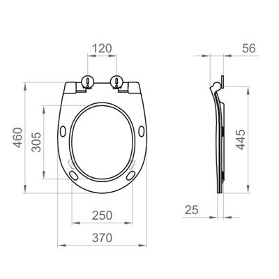 Coppia sanitari vaso bidet e coprivaso rallentato kite sospesi senzabrida