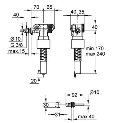Valvola di scarico grohe 37092000 per cassetta di scarico