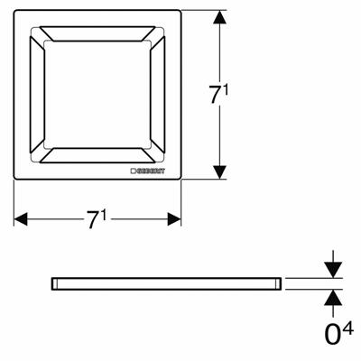 Griglia copripiletta design square geberit 154.312.00.1 per sifone doccia 80x80 mm