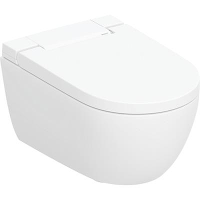 Coppia sanitari geberit vaso alba con coprivaso rallentato e bidet acanto sospesi
