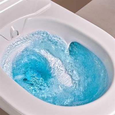 Coppia sanitari geberit vaso alba con coprivaso rallentato e bidet acanto sospesi