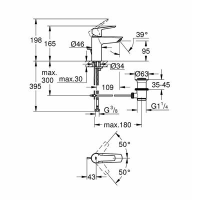 Set miscelatori grohe start lavabo bidet e doccia incasso cromato