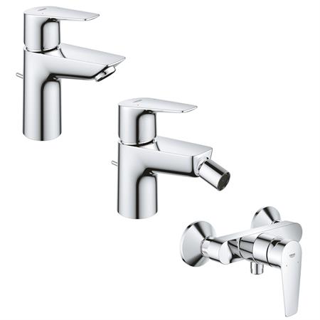 Set miscelatori grohe startedge lavabo bidet e doccia esterno cromato