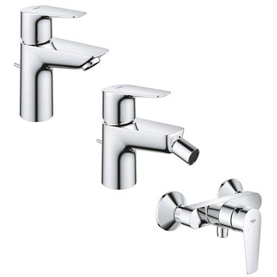 Set miscelatori grohe startedge lavabo bidet e doccia esterno cromato