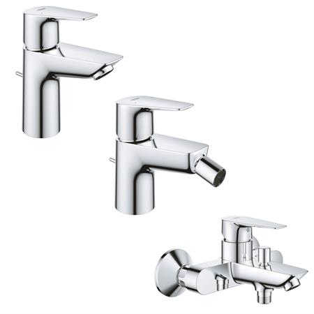 Set miscelatori grohe startedge lavabo bidet e doccia/vasca esterno cromato