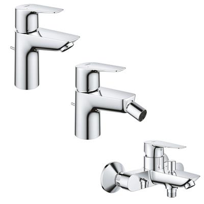 Set miscelatori grohe startedge lavabo bidet e doccia/vasca esterno cromato