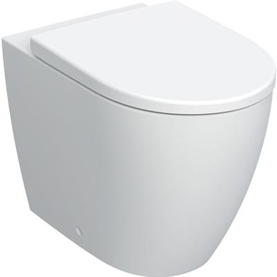 Coppia sanitari vaso bidet e coprivaso rallentato geberit icon bianco opaco a terra rimfree