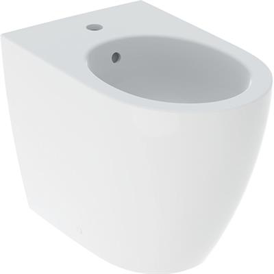 Coppia sanitari vaso bidet e coprivaso rallentato geberit icon bianco opaco a terra rimfree