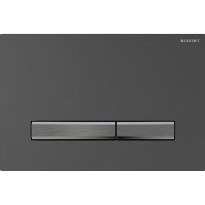 Placca di comando geberit sigma 50 square nero cromato spazzolato 115.671.qd.2