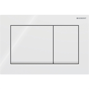 PLACCA DI COMANDO GEBERIT OMEGA 20 SQUARE BIANCO E CROMATO LUCIDO 115.080.KJ.1