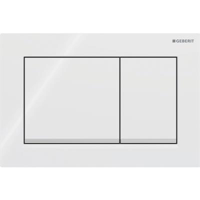 Placca di comando geberit omega 20 square bianco e cromato lucido 115.080.kj.1