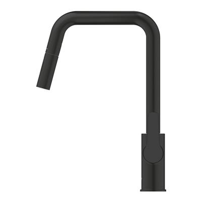 Miscelatore lavello grohe start 306312430 con doccetta estraibile nero opaco