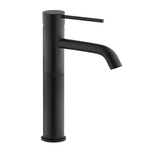 Miscelatore lavabo paini cox 78yo205tcoll alto nero opaco senza piletta di scarico