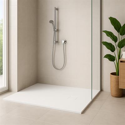 Piatto doccia jazz rettangolare 80x100 bianco effetto pietra slim