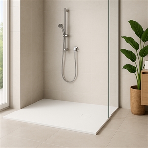 PIATTO DOCCIA JAZZ RETTANGOLARE 70X90 BIANCO EFFETTO PIETRA SLIM