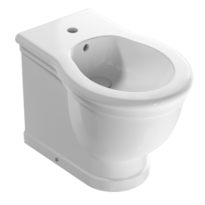 Coppia sanitari vaso bidet e coprivaso tradizionale globo paestum a terra