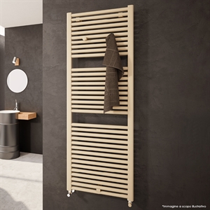 Termoarredo bagno cordivari claudia elite h 1411 l 550 interasse 500 mm anodic silver