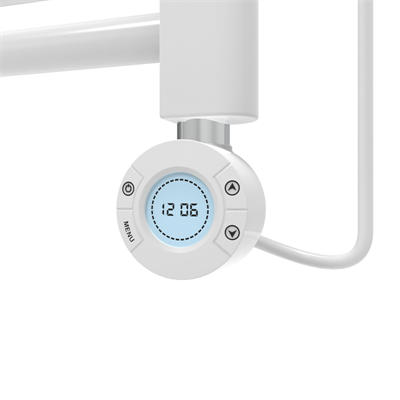 Termoarredo bagno elettra digitale h 770 l 500 interasse 450 mm bianco lucido