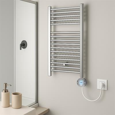 Termoarredo bagno elettra digitale h 770 l 500 interasse 450 mm cromo