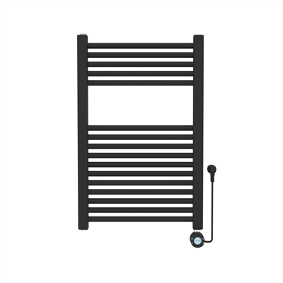 Termoarredo bagno elettra digitale h 770 l 500 interasse 450 mm nero opaco